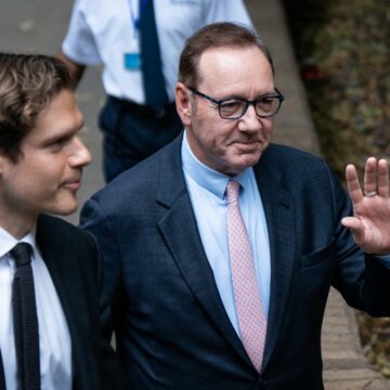 Kevin Spacey arrives at Southwark Crown Court on the first day of his trial - deadline

