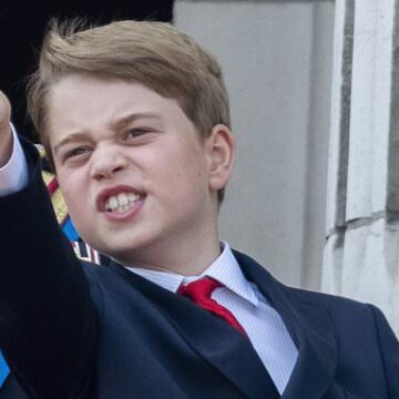 Prince George excitedly identifies aircraft in a magnificent 70 aircraft Trooping the Color flypast

