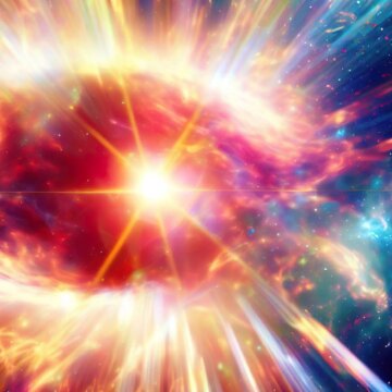 Abstract Astrophysics Supernova Explosion Concept