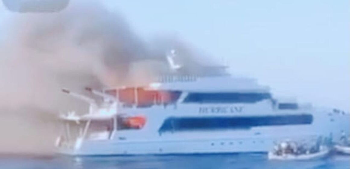  Three British passengers missing after a ship caught fire off the coast of Egypt |  UK News

