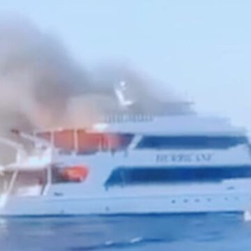  Three British passengers missing after a ship caught fire off the coast of Egypt |  UK News

