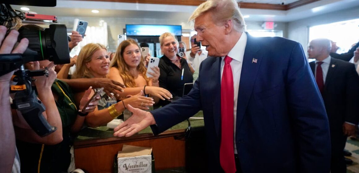 Trump announced 'food for everyone' at post-arrest stop at Miami cafe - but missed the bill, report says

