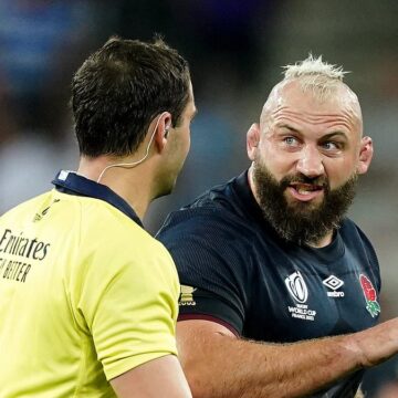 Courtney Lawes scores BIZARRE try for England after Joe Marler knocked on George Ford's pass with his HEAD against Japan... as the prop jokes he was practising his headers pre-game