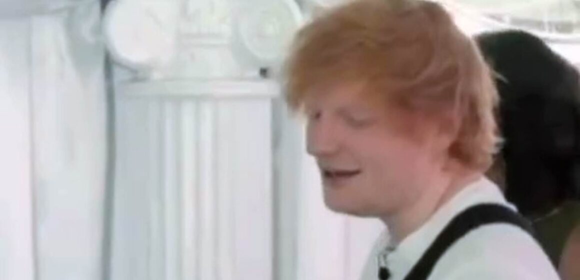 Ed Sheeran leaves a bride and groom speechless after crashing their Vegas wedding to perform a track from his forthcoming album