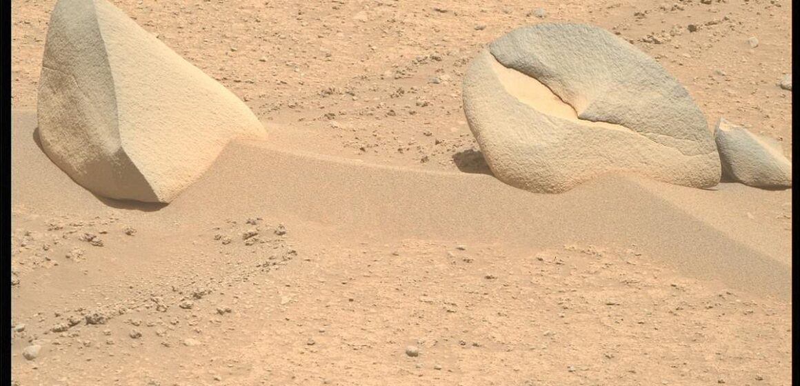 NASA's Perseverance rover spots a 'shark fin' and a 'crab claw' on Mars