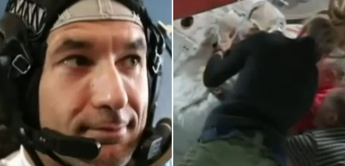 Terrifying moment astronaut’s helmet fills with water forcing him to make horror choice…drown or risk his head exploding